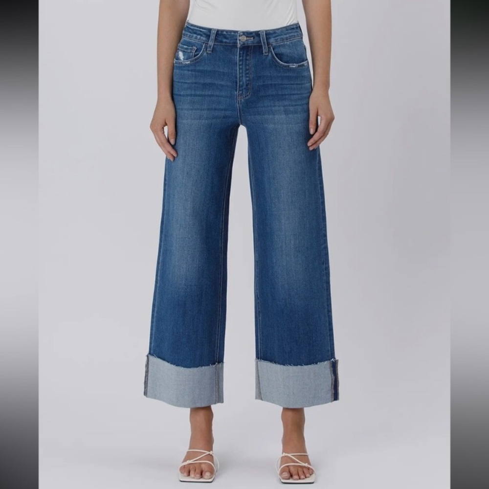 Lovervet by Vervet Women's Blue Wide-Leg Jeans NWOT